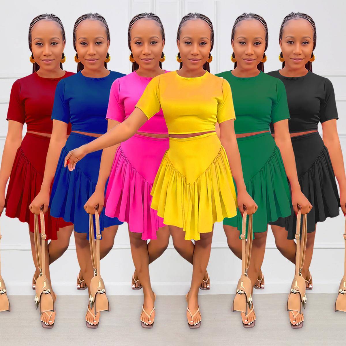 T Shirt Tight Fit - High Waist Short Sleeve T-Shirt And