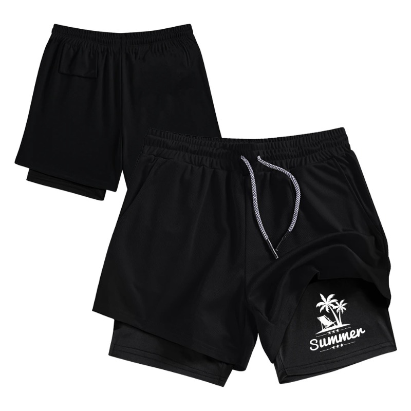 Compression Shorts Athletes - Summer Men's Double Layer Running Shorts