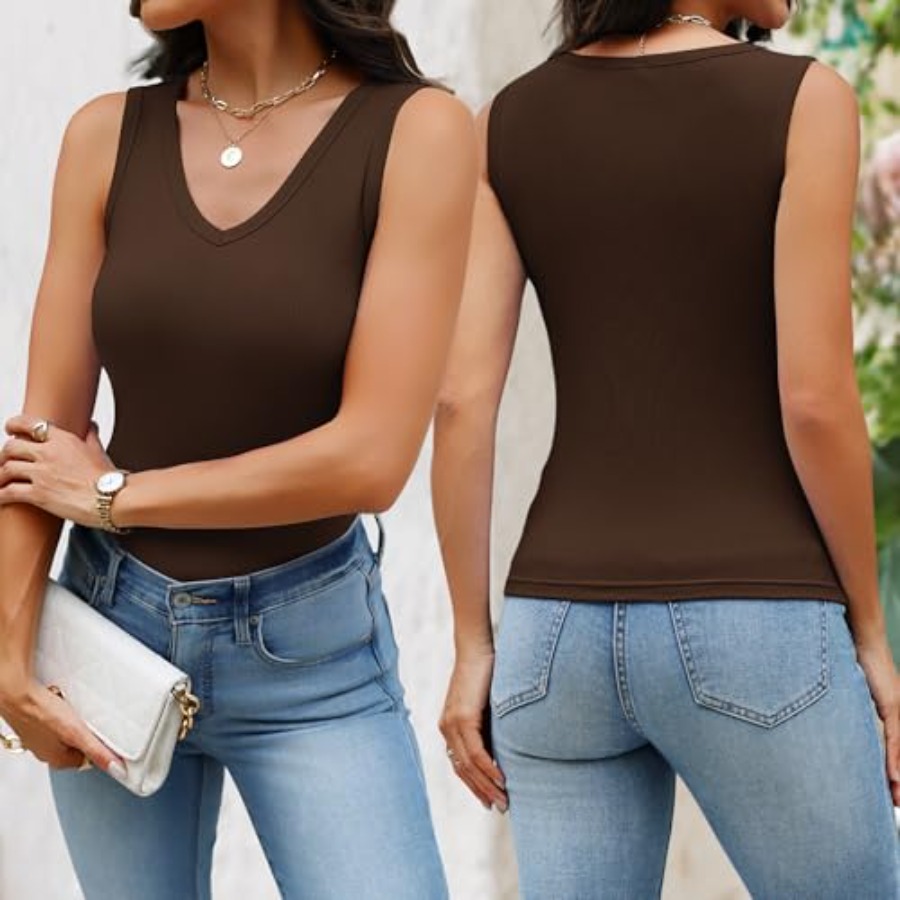 Chulianyouhuo Womens Sleeveles - Tank Top Ribbed recension och pris