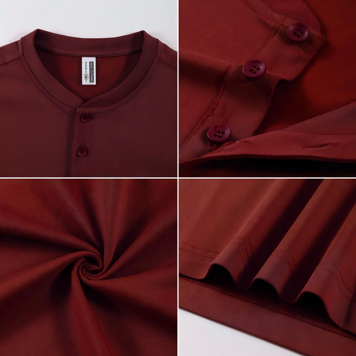 2026 NEW Solid Cotton Henley S - Undershirt Crew Neck recension och pris