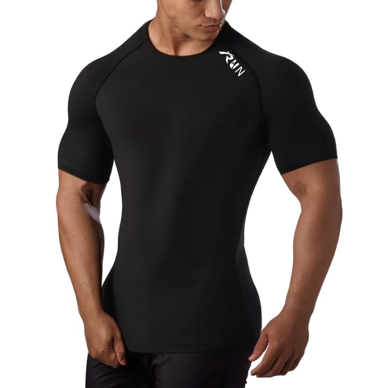 Men Quick Dry Compression Elas - T Shirt Tight Fit recension och pris