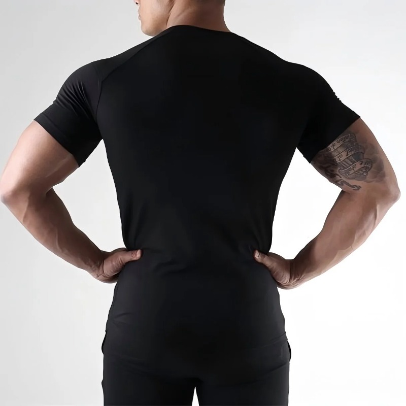 Men Quick Dry Compression Elas - T Shirt Tight Fit recension och pris