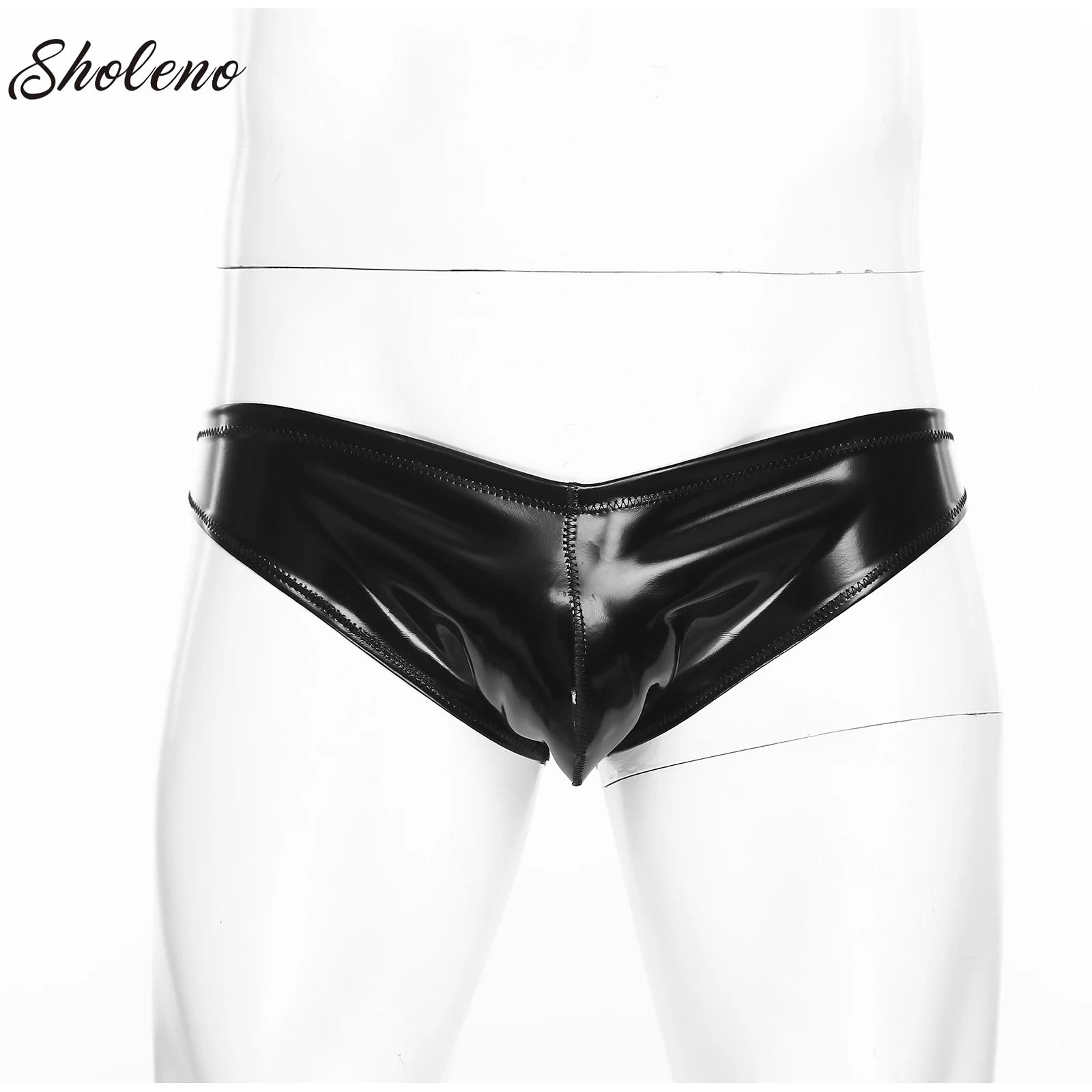 Mens Glossy Latex Briefs Paten - Pouch Boxer Pouch recension och pris