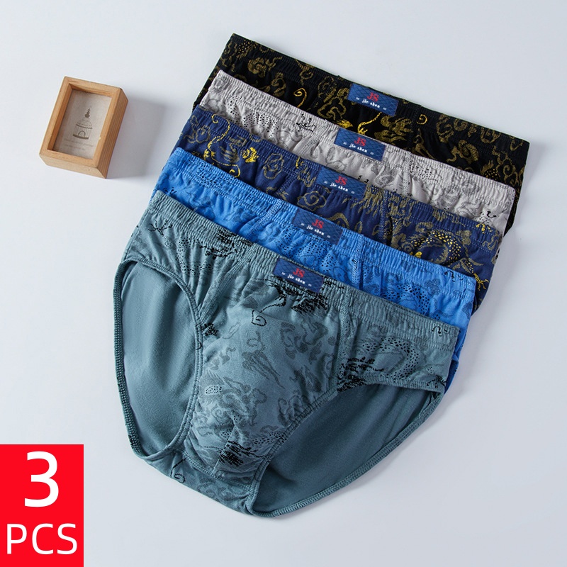 3 Pcs/Lot Men's Plus Size Pure - Boxer Brief Pack Cotton recension och pris