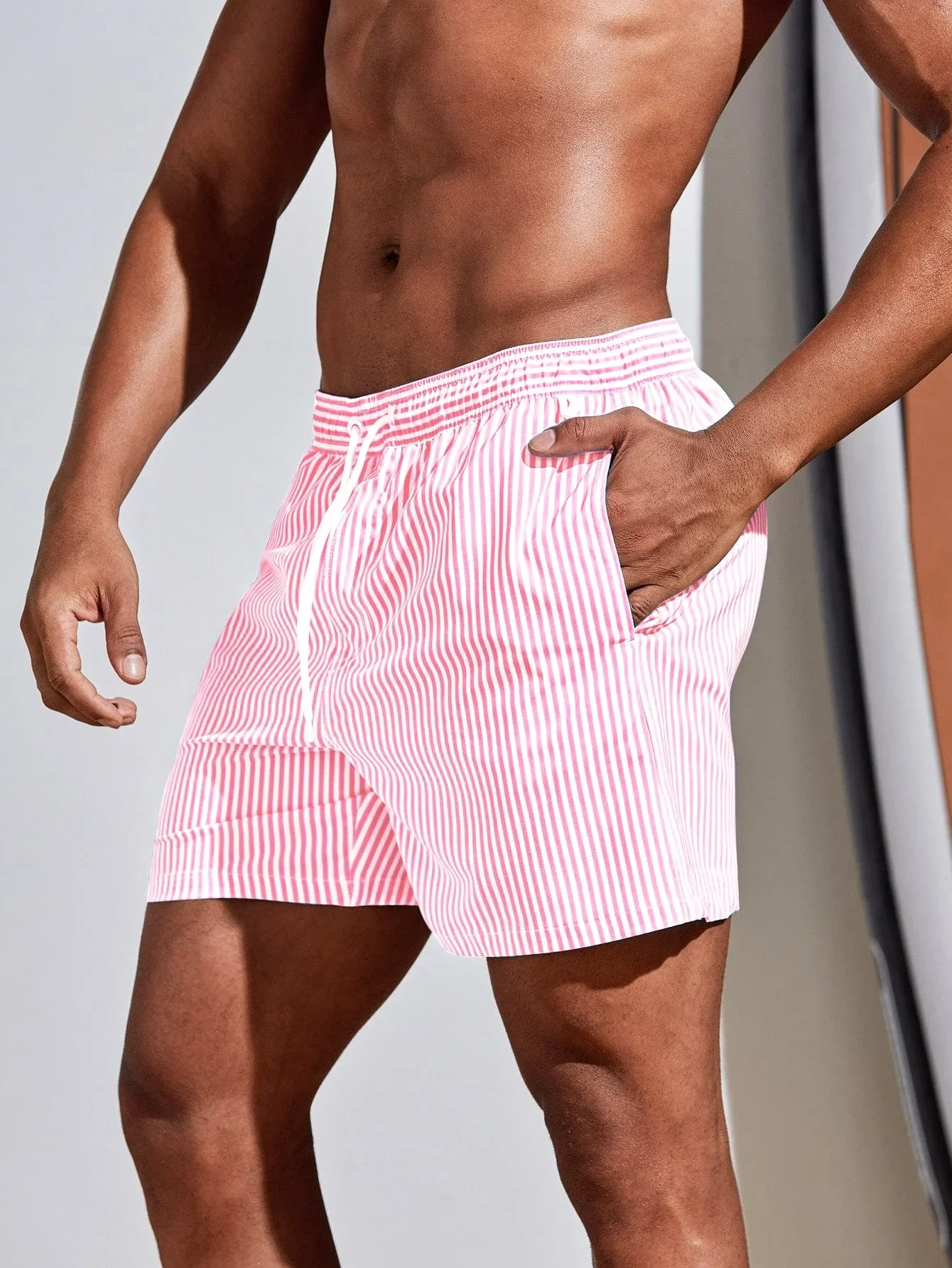 Men Vertical Striped Drawstrin - Bamboo Fiber Trunk recension och pris