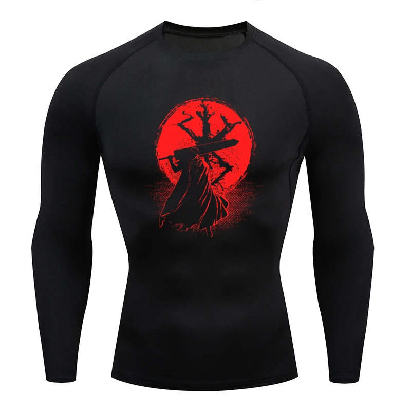 Sportswear for Men Gym Anime B - T Shirt Tight Fit recension och pris