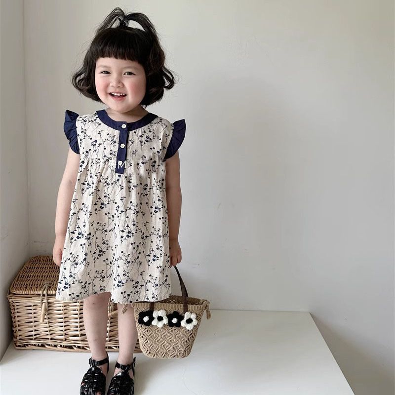 Girls summer floral dress 2024 - Undershirt Crew Neck recension och pris