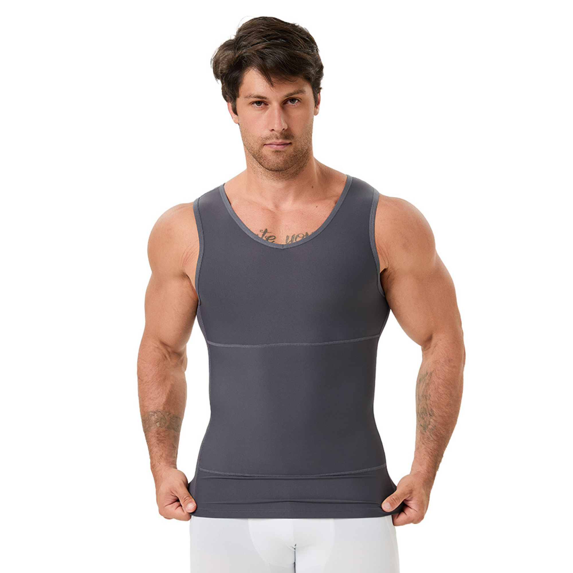Men's V Neck Compression Shape - Undershirt Crew Neck recension och pris