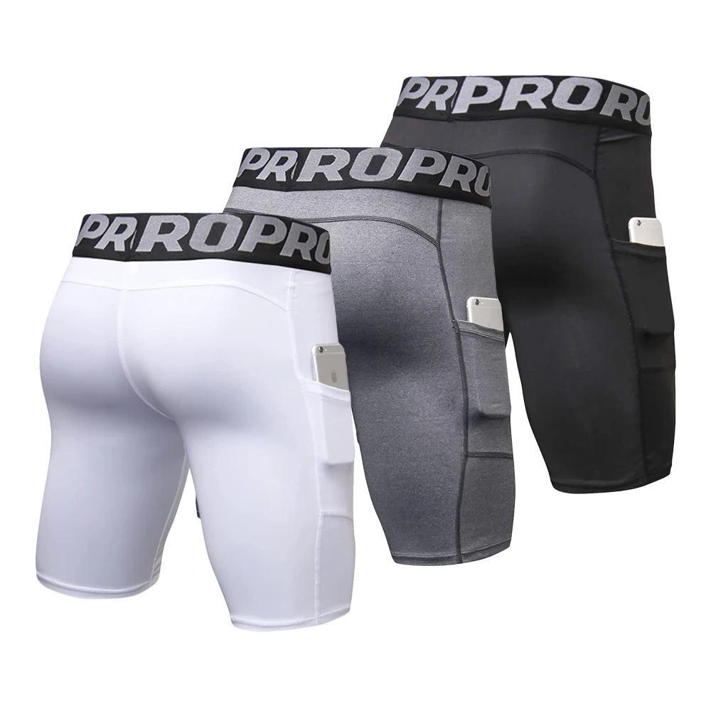 Mens Gym Shorts with Pockets W - Compression Shorts Athletes recension och pris