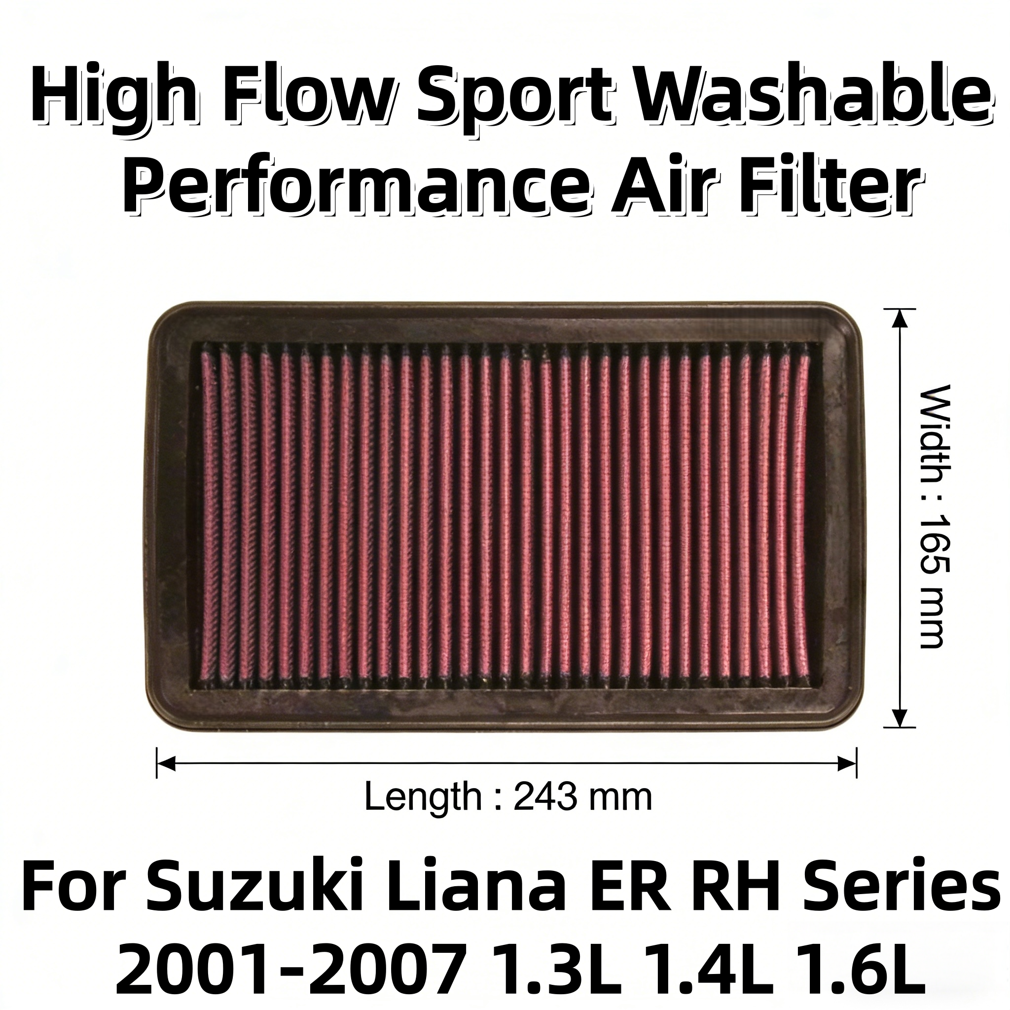 For Suzuki Liana ER RH Series  - Performance Boxer Sport recension och pris