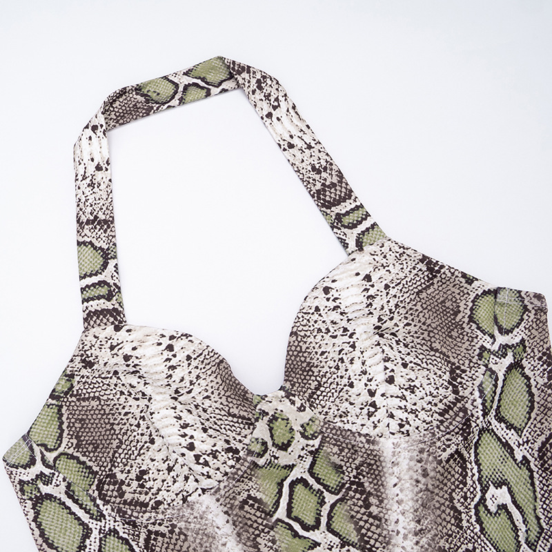 Serpentine Print Women Sexy 2  - Suspender Tank Top recension och pris