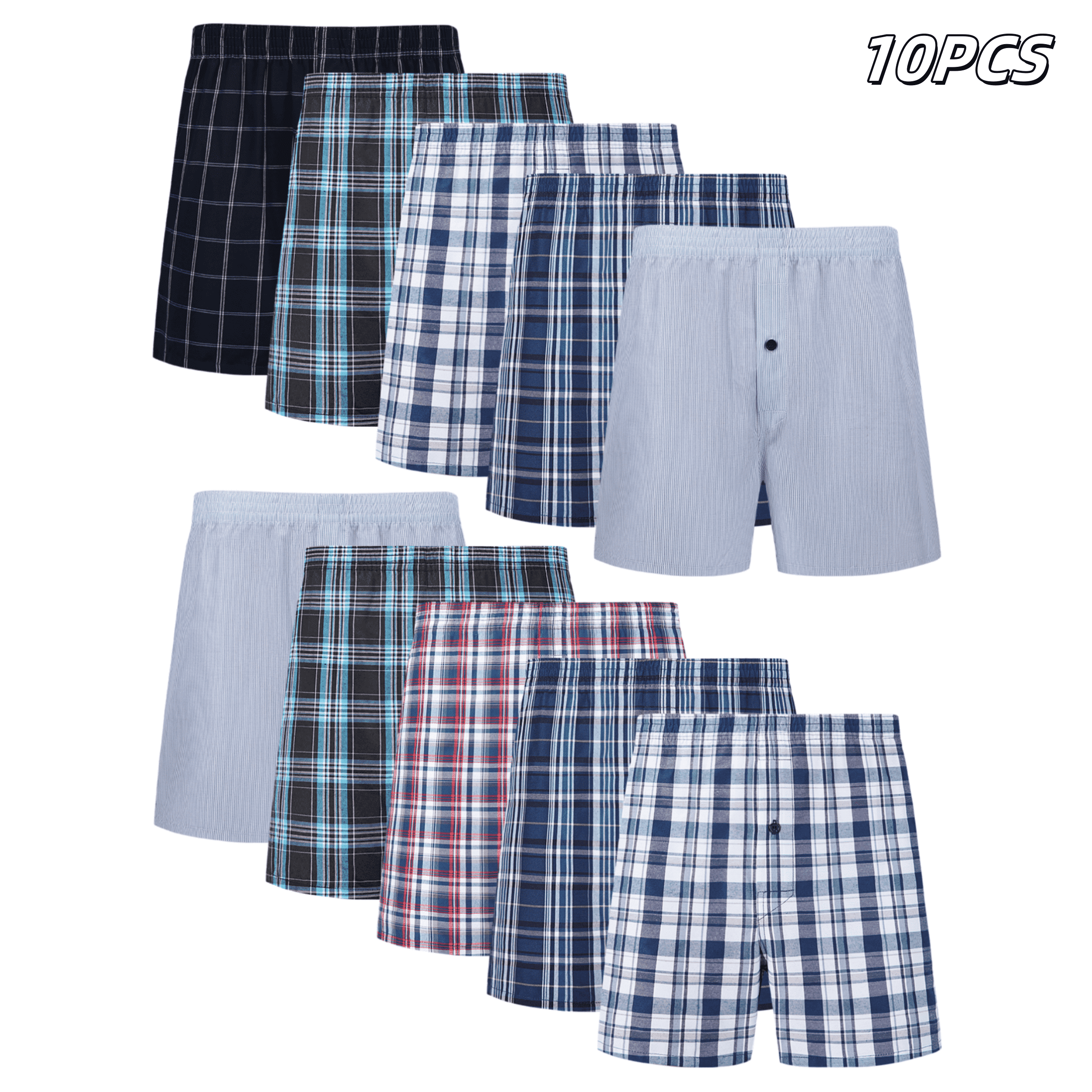 10pcs Men's Underwear Spring/S - Boxer Brief Pack Cotton recension och pris