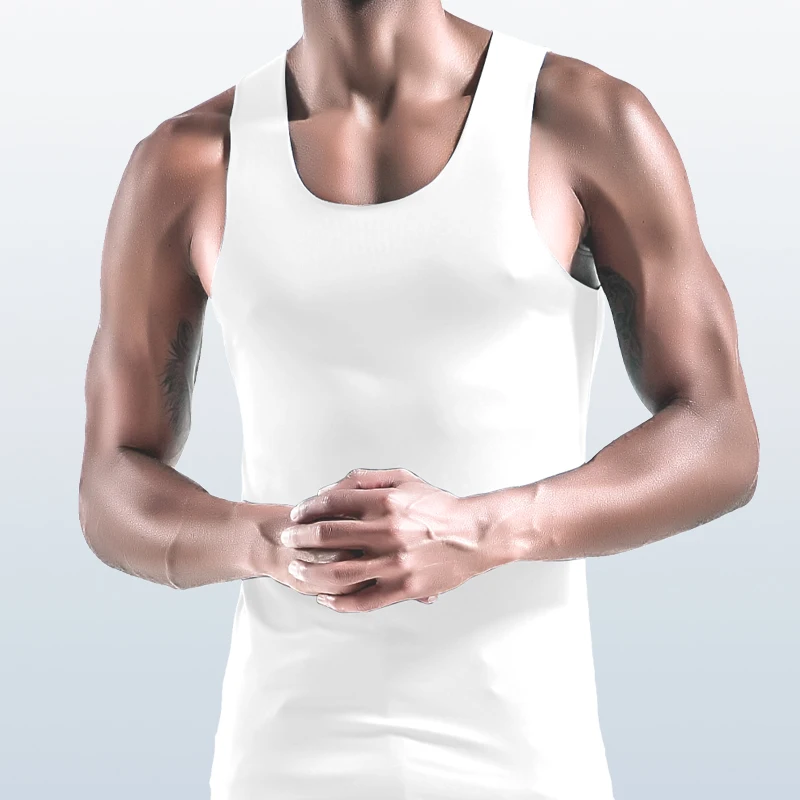 Men's Thin Vest U-Neck Large S - Undershirt Crew Neck recension och pris