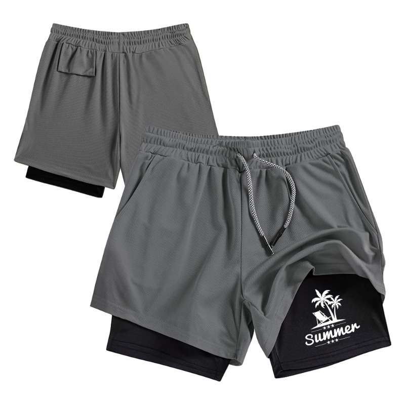 Summer Men's Double Layer Runn - Compression Shorts Athletes recension och pris