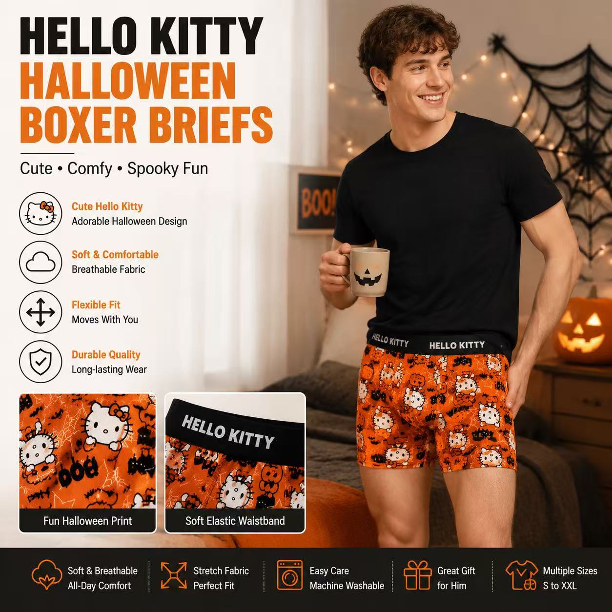 Print Hello Kitty Men's Sports - Quick Dry Underwear recension och pris