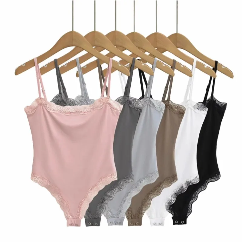 Women's Square Neck Lace Bodys - Suspender Tank Top recension och pris